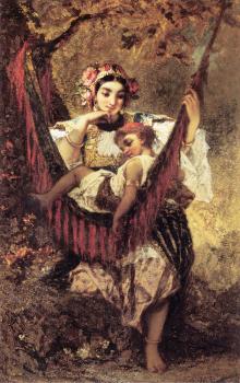 Narcisse-Virgile Diaz De La Pena : Mother and Child